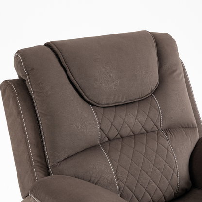 Panorama 1.0 Power Lift Chairs Recliners for Elderly -  Big Man Recliner with Heat & Massage- Brown Velvet