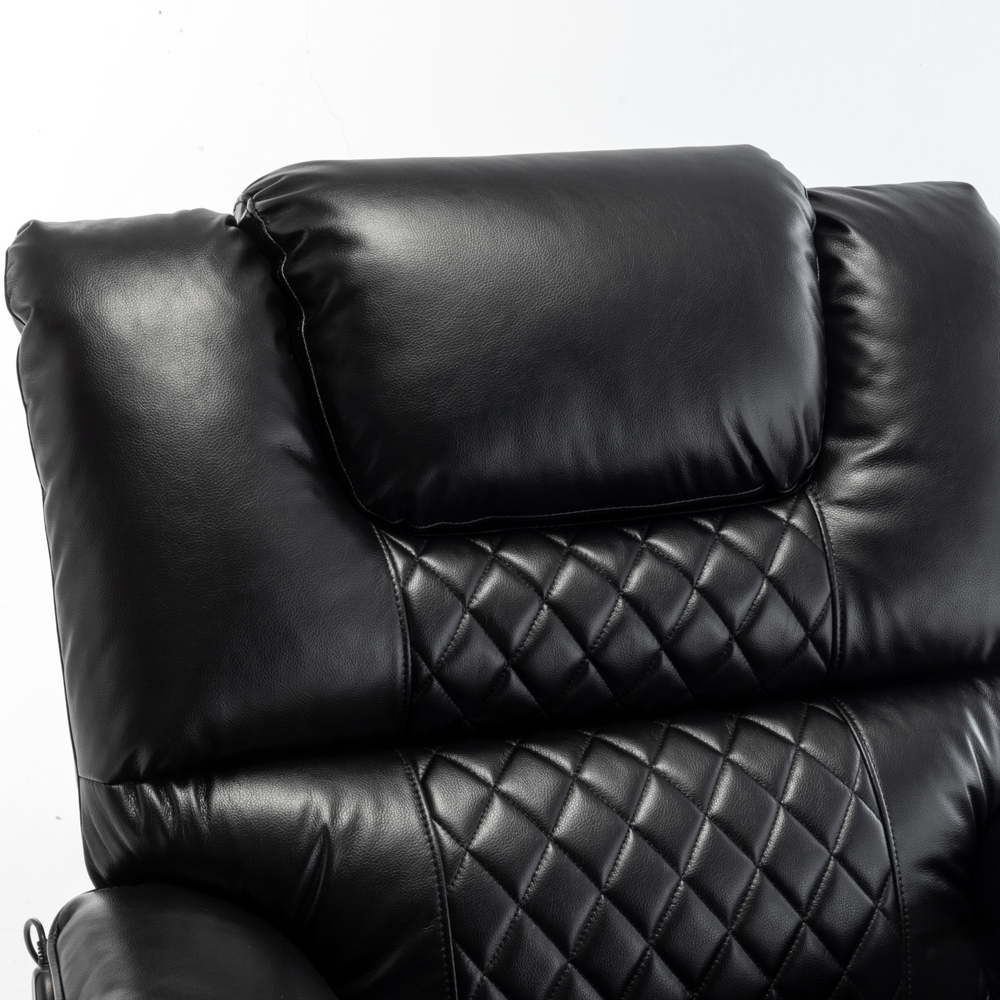 Panorama 2.0 Lay Flat Lift Recliner with Heat & Massage Power Lift Chair 400 lbs- Black Leather