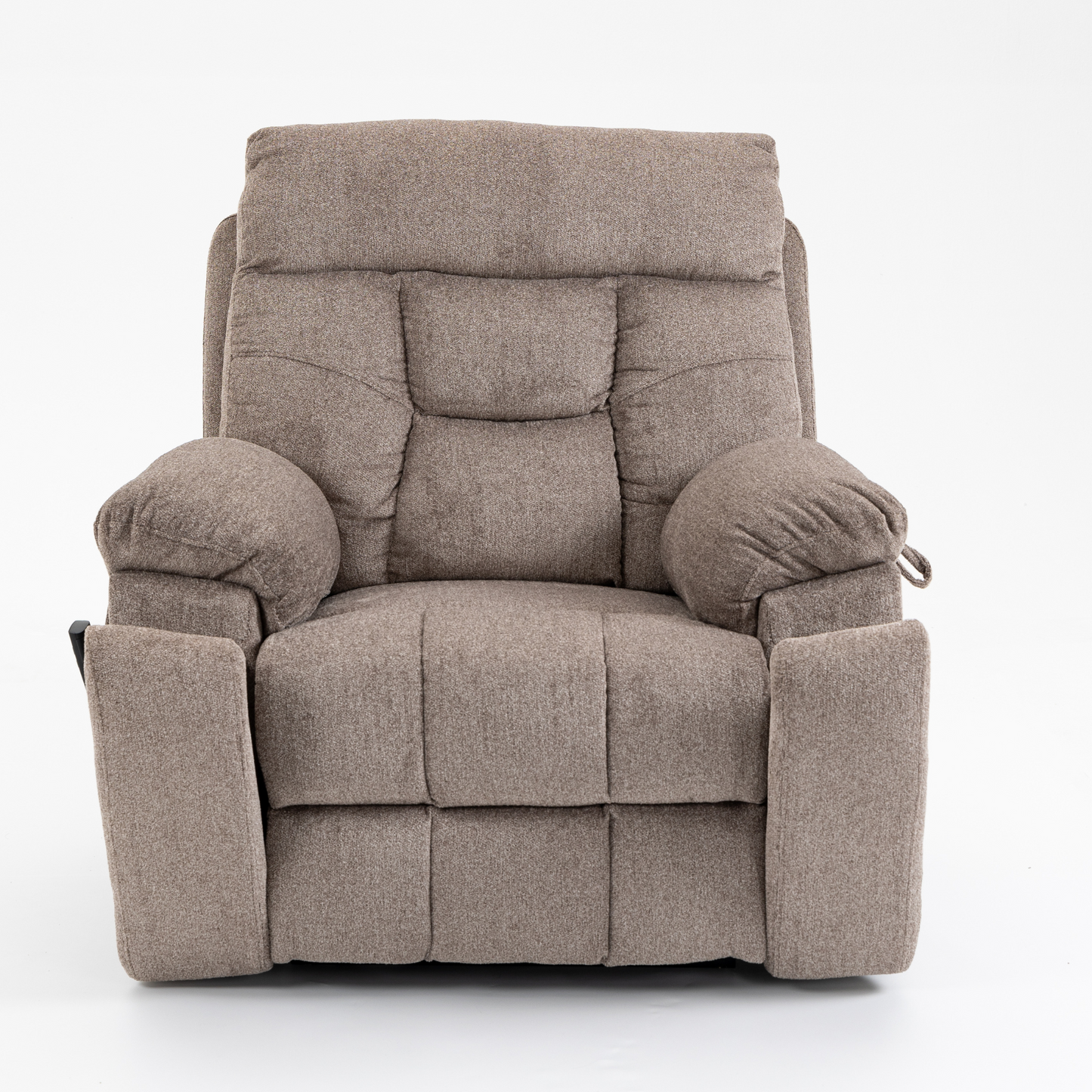 Titan 2.0 Oversized Lay Flat Recliner Dual Motor Lift Chair with Heat & Massage - 400 lbs Capacity - Pale Grey Chenille